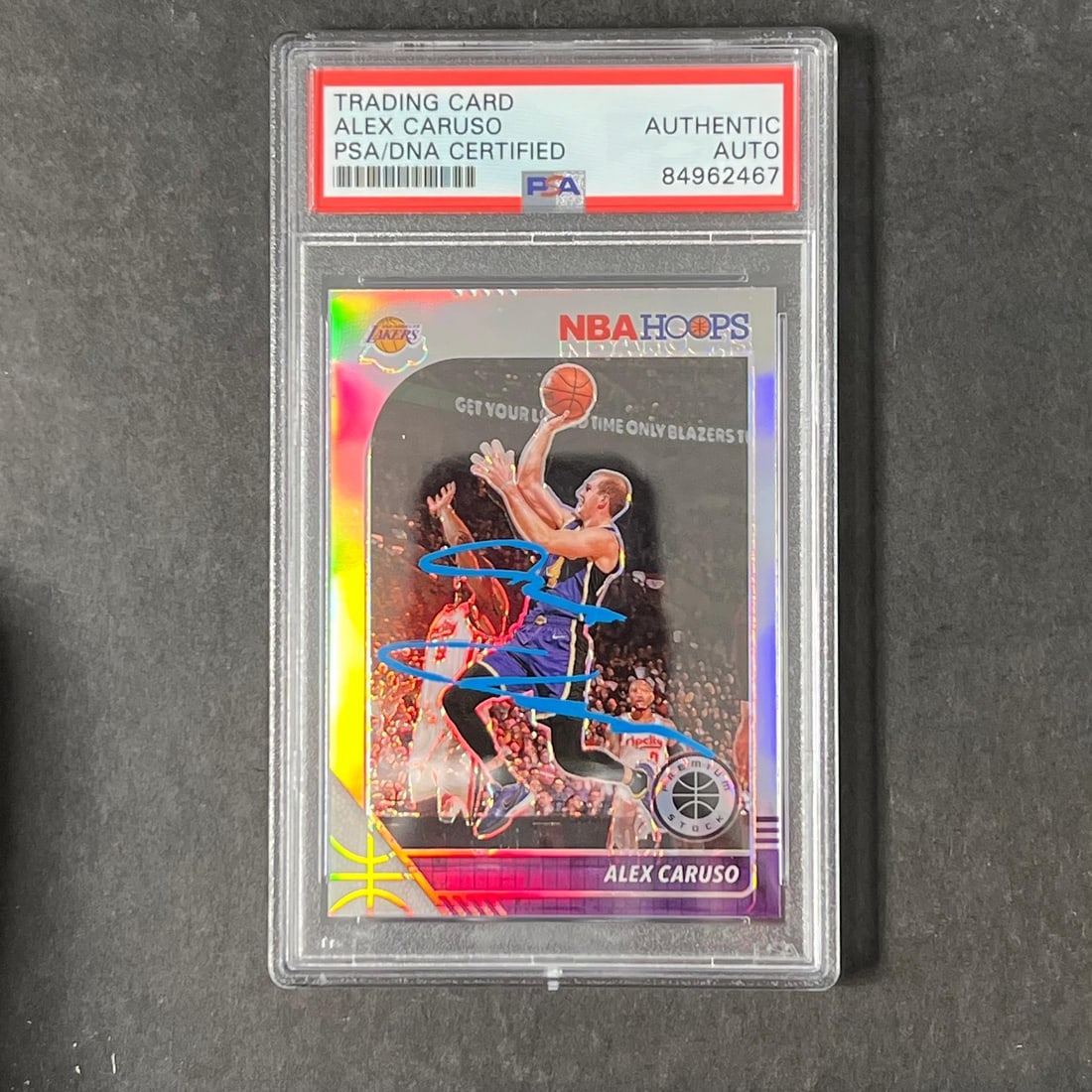 Alex Caruso PSA Authenticated Autograph Panini Hoops Premium Stock #5 Card (1 of 2)