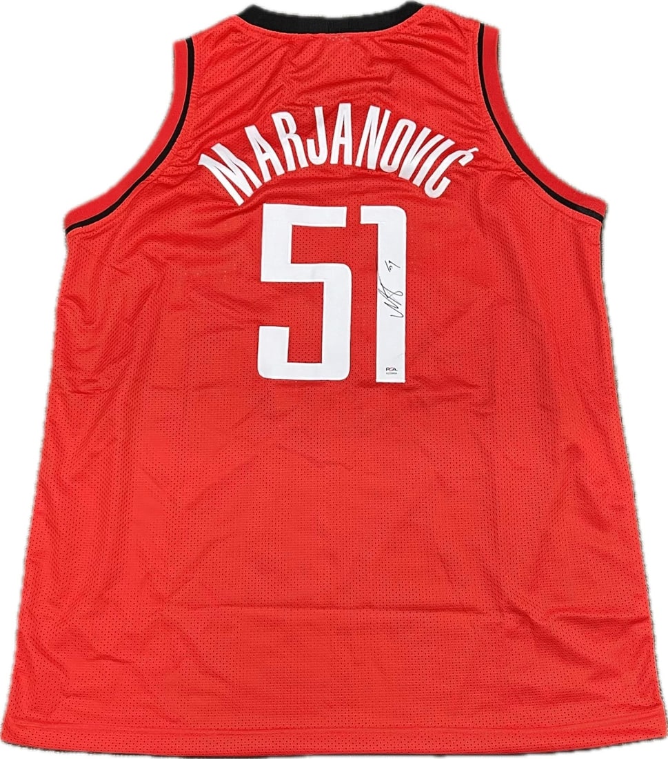 Boban Marjanovic Autographed Houston Rockets Jersey PSA/DNA Certified: Boban Marjanovic Autographed Houston Rockets Jersey PSA/DNA Certified This is a stitched Houston Rockets jersey autographed by Boban Marjanovic. The signature has been authenticated by PSA/DNA, ensuri