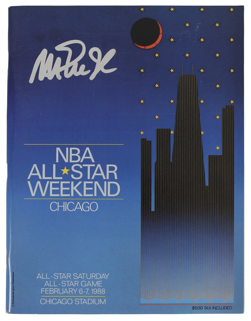 Magic Johnson Signed 1988 All-Star Game Program Los Angeles Lakers BAS Authenticated (1 of 4)