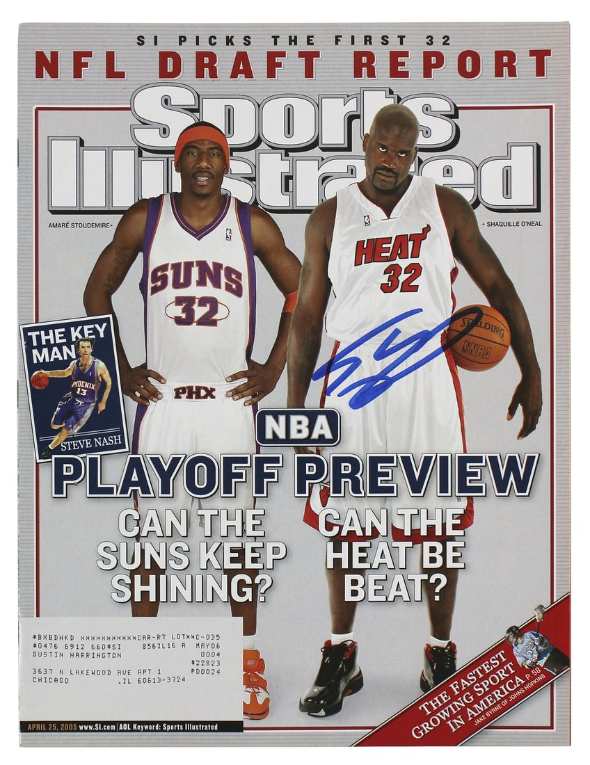 Shaquille O Neal autographed Sports Illustrated April 25 2005 magazine BAS witnessed (1 of 5)