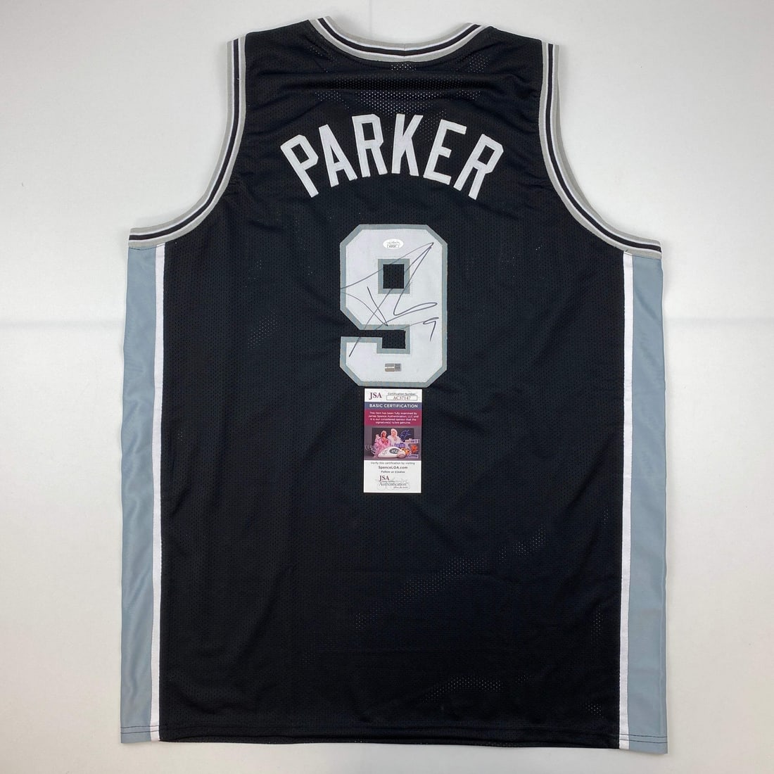 Tony Parker Signed San Antonio Spurs Basketball Jersey with JSA Authentication (1 of 4)