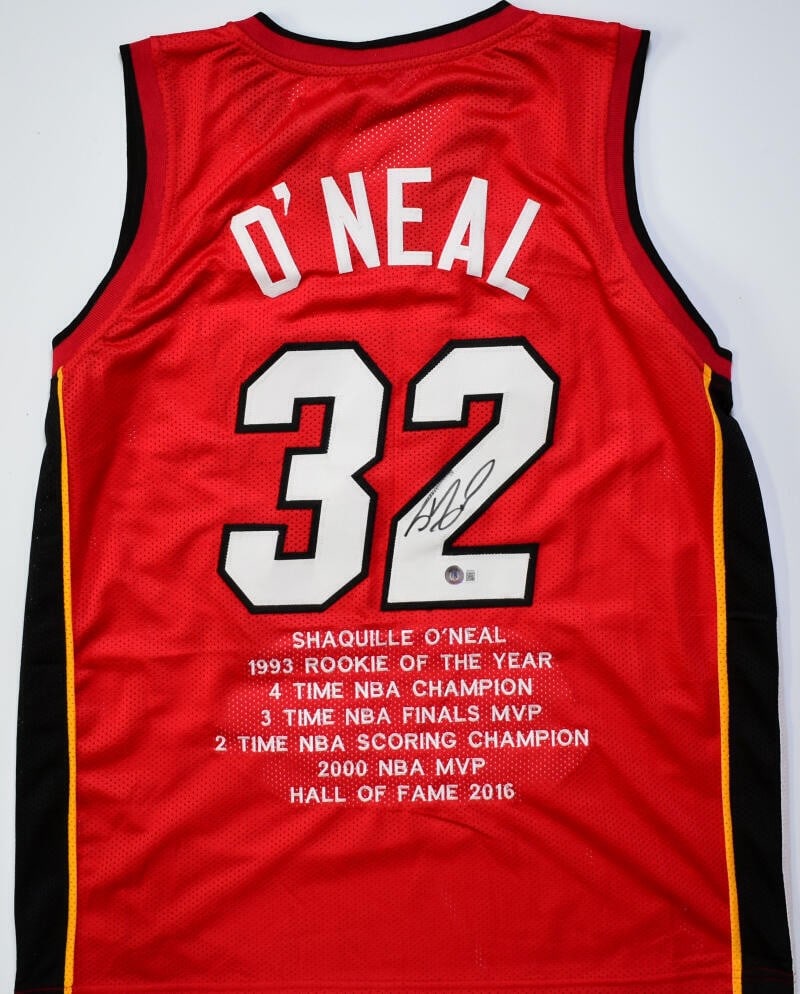 Shaquille O'Neal Signed Miami Heat Pro Style Jersey Beckett Authenticated (1 of 11)