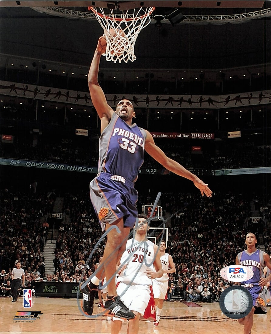 Grant Hill Autographed 8x10 Photo PSA/DNA Phoenix Suns: Grant Hill Autographed 8x10 Photo PSA/DNA Phoenix Suns This is an original, professionally printed 8x10 photograph featuring the autograph of Grant Hill, a notable player for the Phoenix Suns. The sig