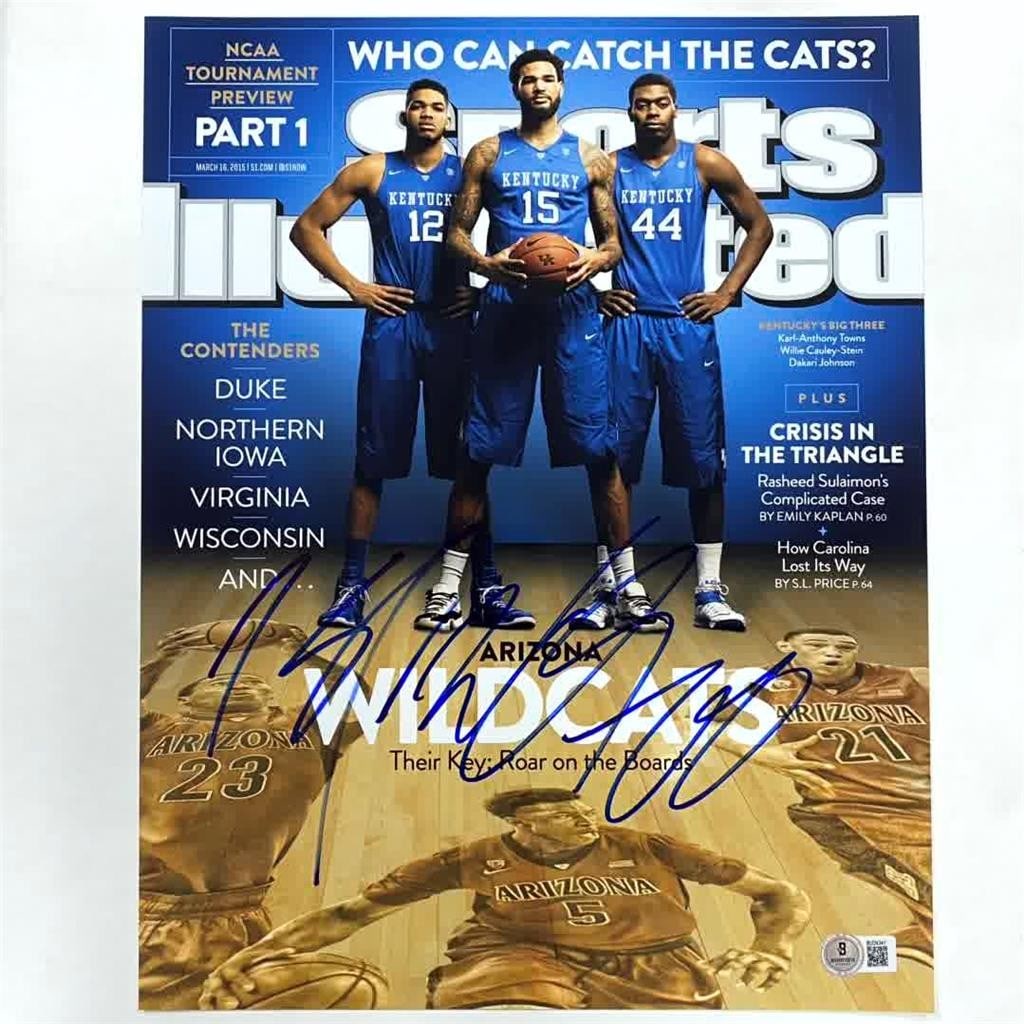 Signed 11x14 Photograph Karl Anthony Towns Willie Cauley-Stein Beckett Authenticated (1 of 3)