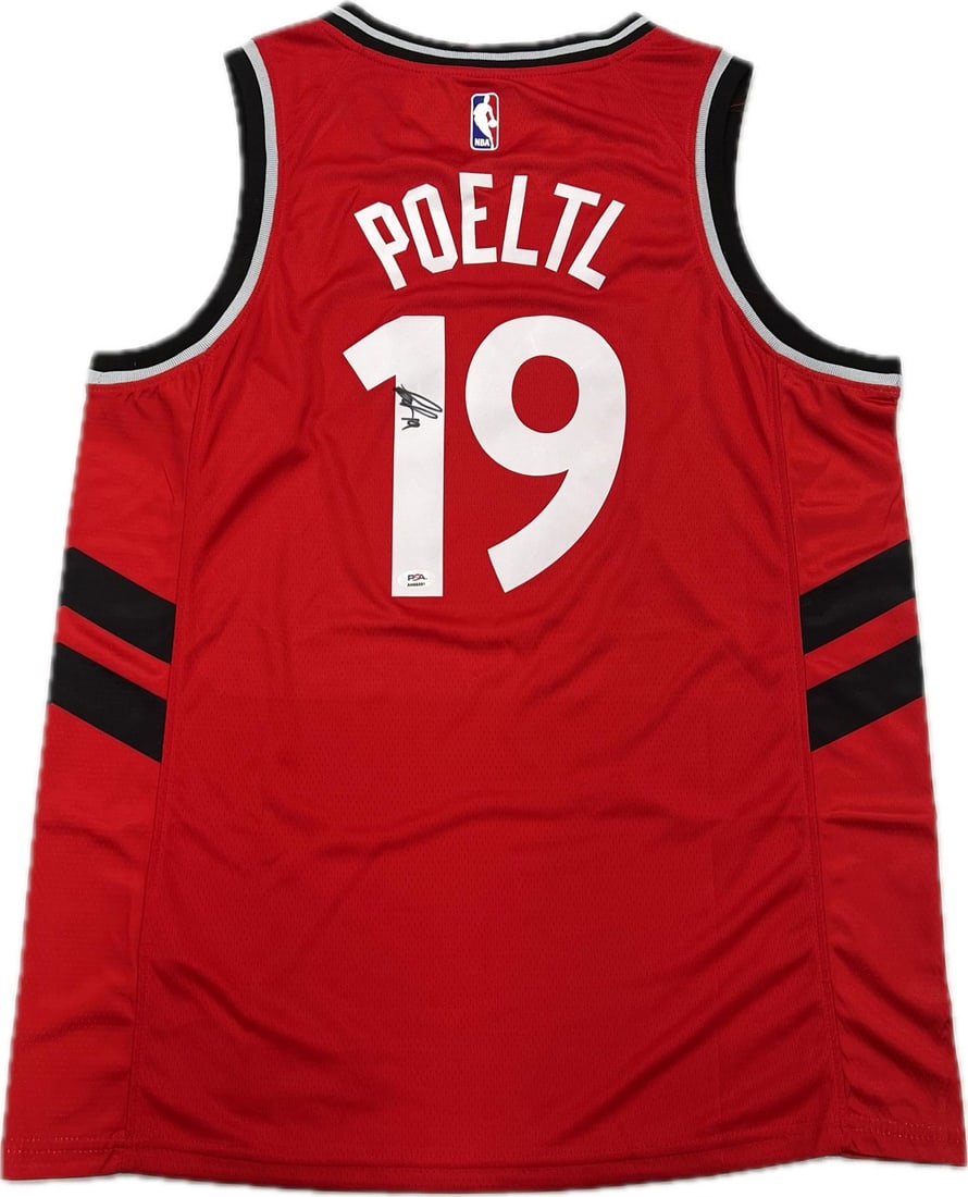 Jakob Poeltl Autographed Jersey PSA/DNA Toronto Raptors Original (1 of 2)