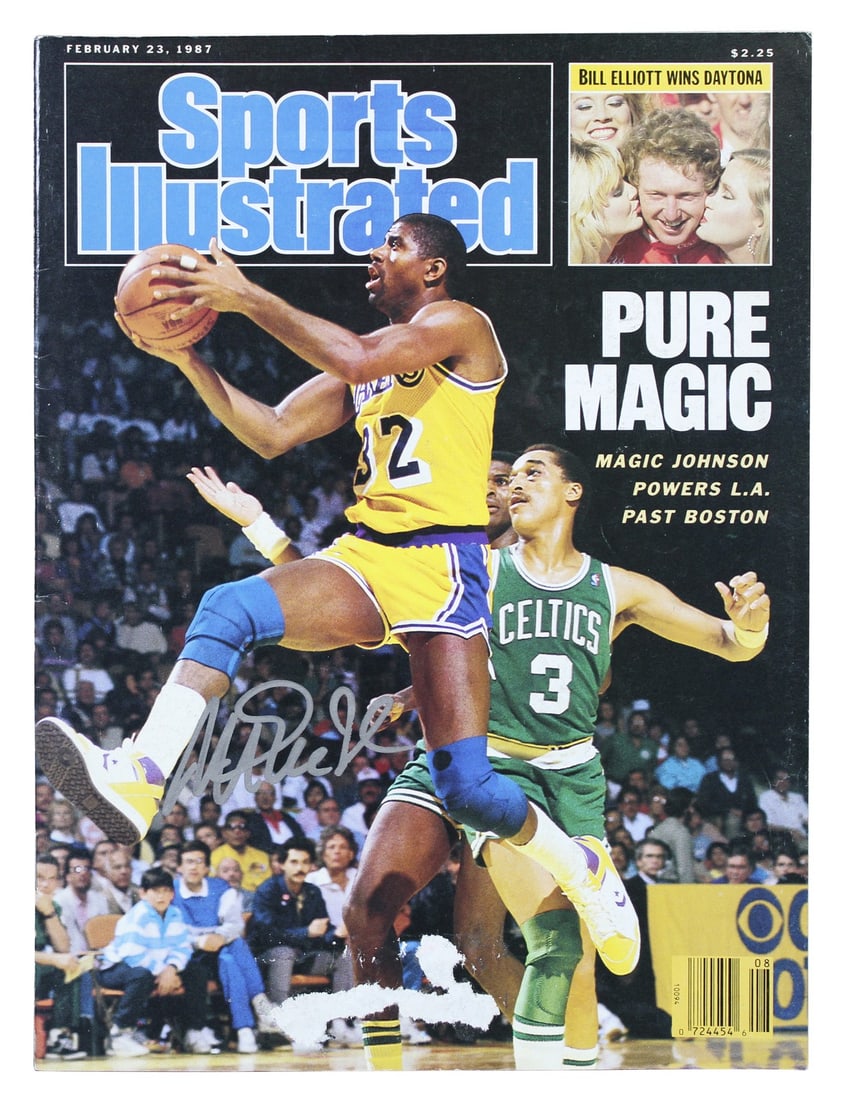 Magic Johnson Signed Lakers 1987 Sports Illustrated Magazine Beckett Authenticated (1 of 4)