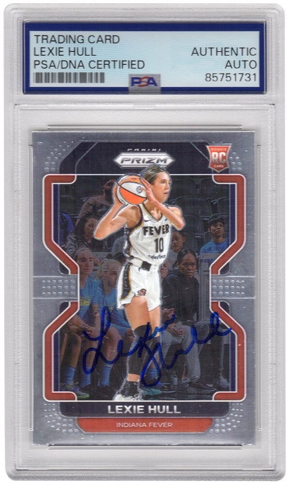 PSA DNA Lexie Hull Indiana Fever 2022 Panini Prizm WNBA Rookie Card 186 (1 of 2)