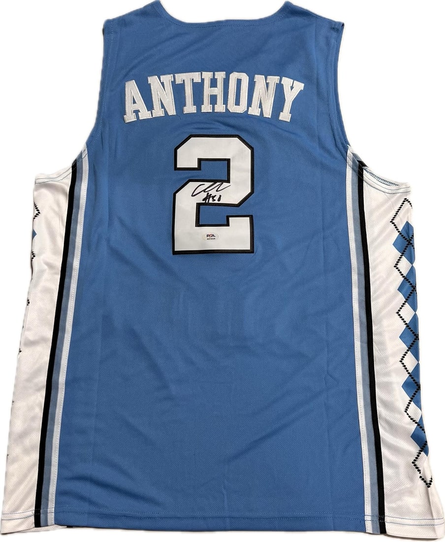 Cole Anthony Autographed Jersey PSA/DNA UNC Tar Heels: Cole Anthony Autographed Jersey PSA/DNA UNC Tar Heels This is a pre-owned stitched jersey autographed by Cole Anthony, the talented player from the Orlando Magic. The signature has been authenticated 