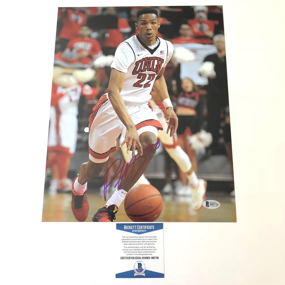 Patrick McCaw Signed 11x14 Photo UNLV Runnin Rebels BAS Authenticated: Patrick McCaw Signed 11x14 Photo UNLV Runnin Rebels BAS Authenticated Capture a piece of basketball history with this original 11x14 photograph signed by Patrick McCaw, who made his mark playing for t