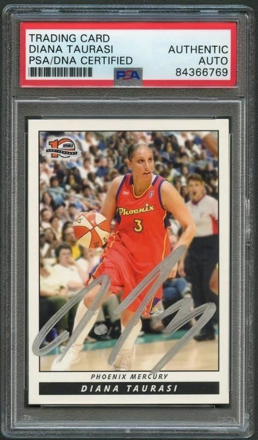 PSA DNA authenticated Diana Taurasi 2006 WNBA card #70 autograph: PSA DNA authenticated Diana Taurasi 2006 WNBA card #70 autograph This is a 2006 WNBA #70 basketball trading card featuring Diana Taurasi. The card is signed by Diana Taurasi and has been authenticated
