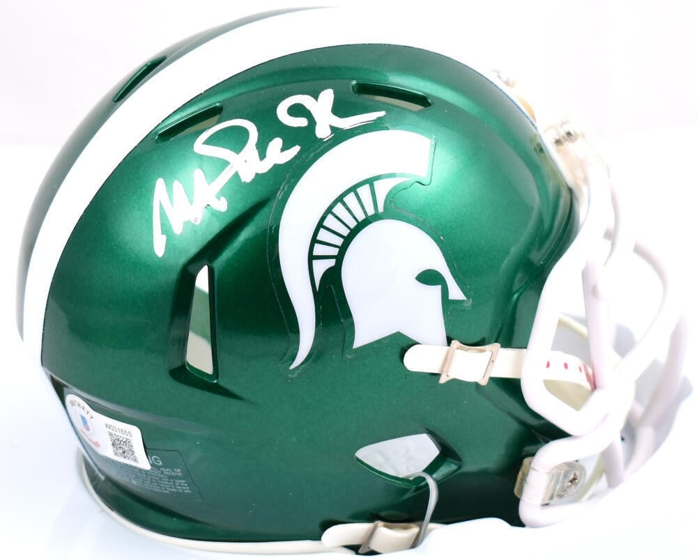 Beckett authenticated Magic Johnson Michigan State mini football helmet (1 of 3)