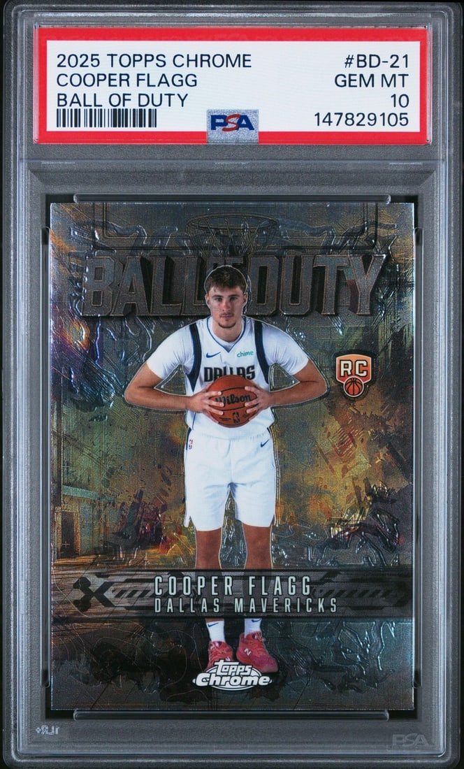 PSA 10 Cooper Flagg 2025 Ball of Duty #BD21 Chrome Basketball Card (1 of 2)