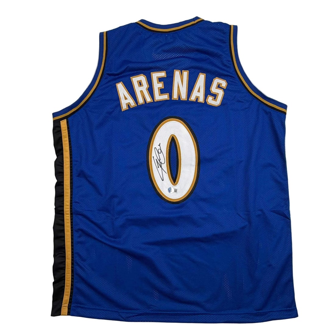 Gilbert Arenas Autographed Washington Wizards Blue Jersey with Beckett COA (1 of 4)