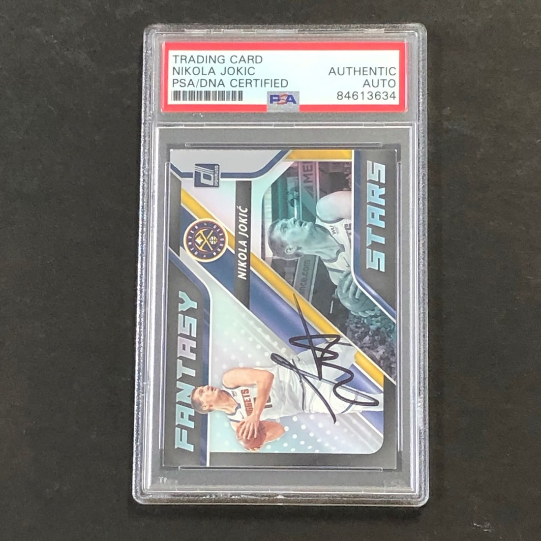 PSA slabbed Nikola Jokic signed 2020-21 Donruss Fantasy Stars #2 card (1 of 2)