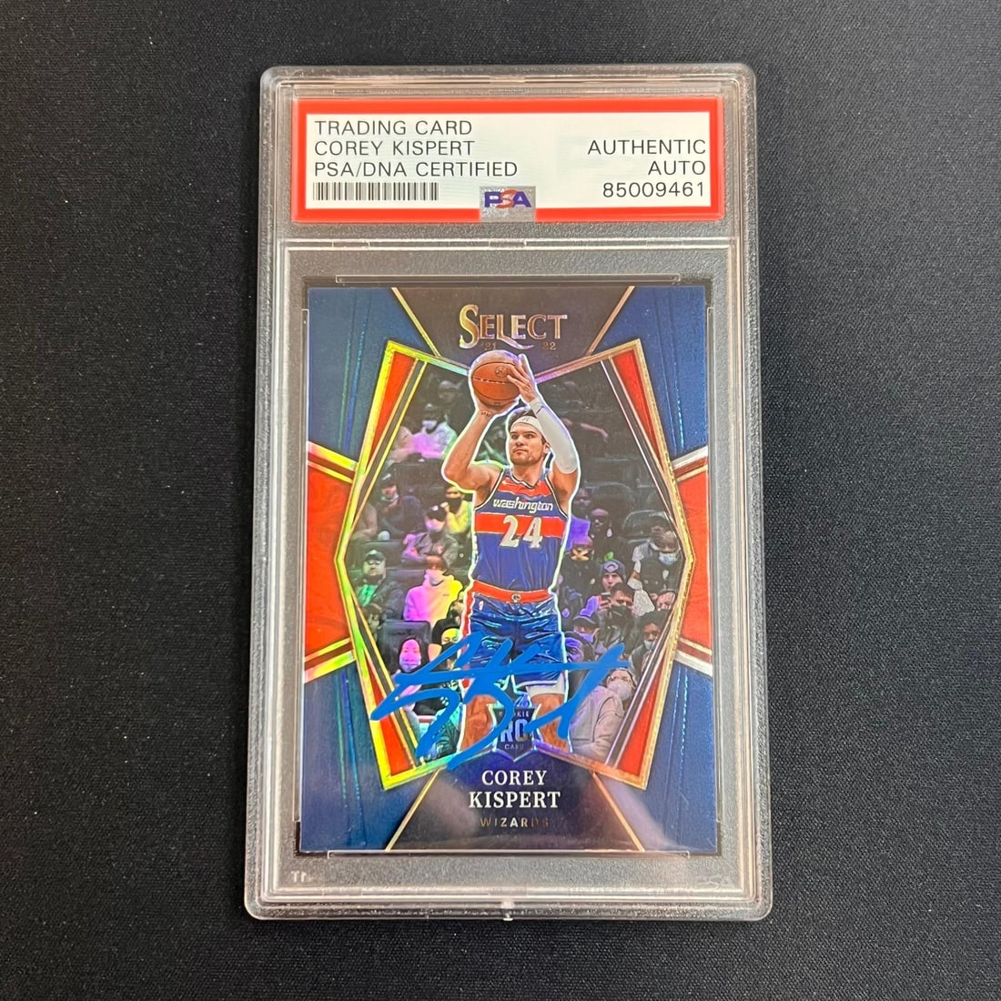 2021-22 Panini Select #176 Corey Kispert Autographed PSA Slabbed Card Wizards (1 of 2)