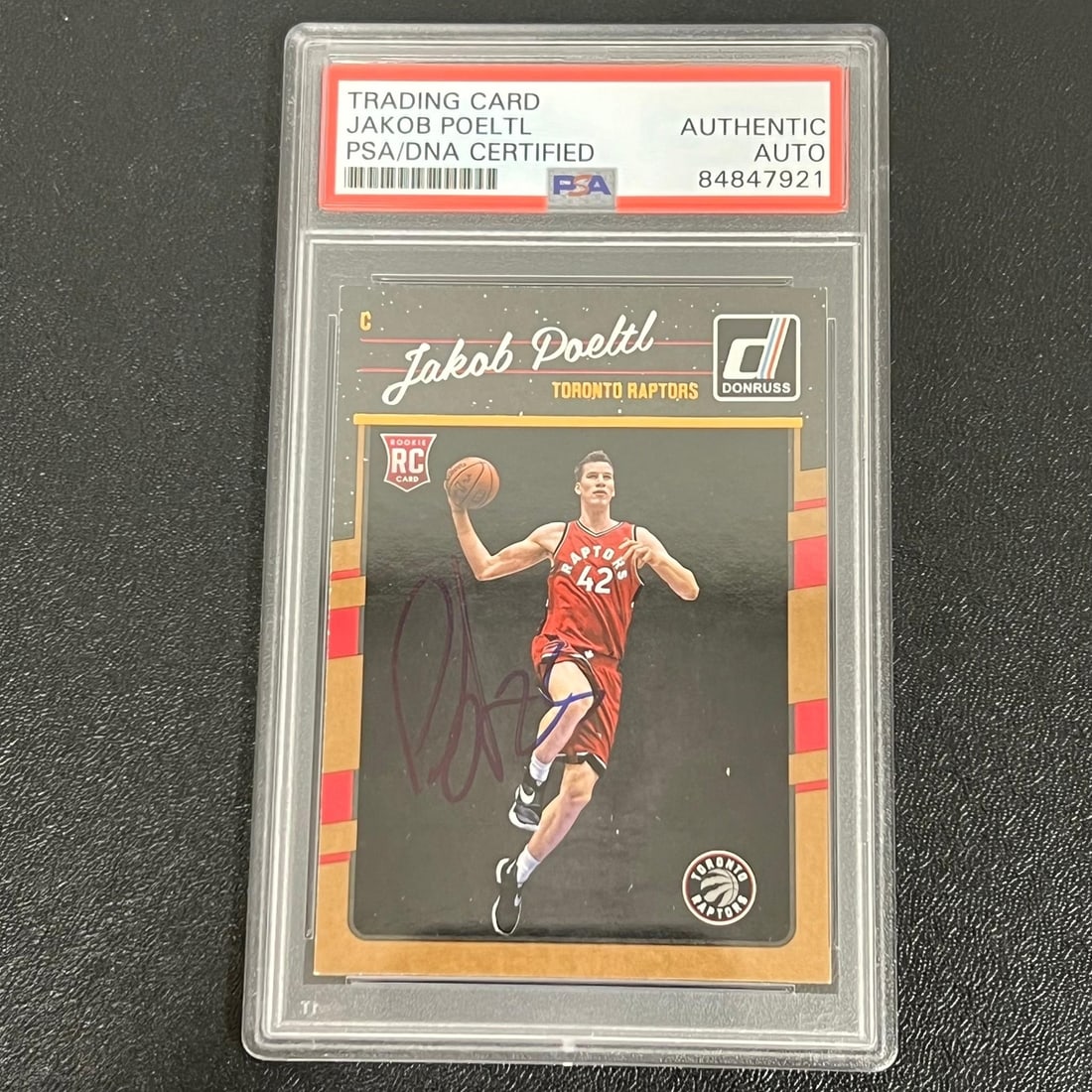 2015-16 Panini Donruss #159 Jakob Poeltl Signed Card PSA Authenticated Raptors: 2015-16 Panini Donruss #159 Jakob Poeltl Signed Card PSA Authenticated Raptors This listing features a 2015-16 Panini Donruss #159 trading card signed by Jakob Poeltl, a notable player for the Toronto