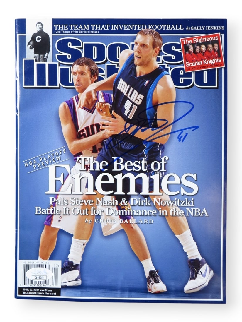 Dirk Nowitzki Autographed Sports Illustrated Magazine 2007 JSA Authenticated (1 of 3)