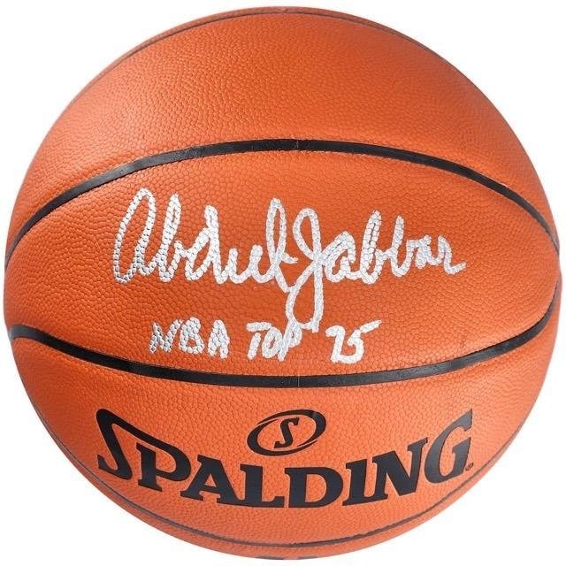 Fanatics Authentic Kareem Abdul-Jabbar Signed Lakers Basketball NBA Top 75: Fanatics Authentic Kareem Abdul-Jabbar Signed Lakers Basketball NBA Top 75 This NBA basketball is hand-signed by Kareem Abdul-Jabbar and features the inscription "NBA TOP 75." The basketball is an ori