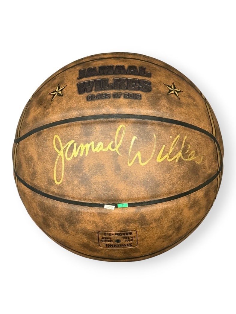 Los Angeles Lakers Legends Basketball Signed by Jamaal Wilkes PSA Authenticated: Los Angeles Lakers Legends Basketball Signed by Jamaal Wilkes PSA Authenticated This is a custom Legends basketball autographed by Jamaal Wilkes, featuring his Hall of Fame credentials and custom info