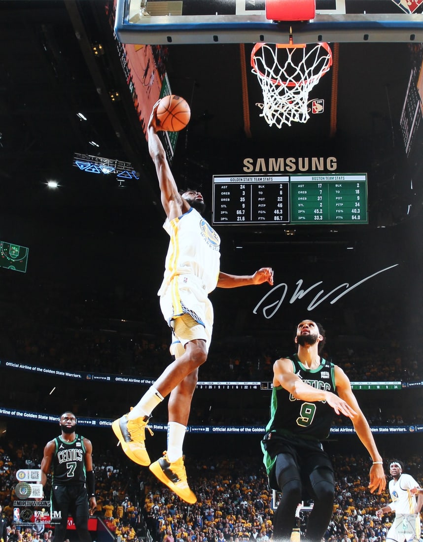Andrew Wiggins Signed 16x20 Dunk Photo Vs Celtics BAS Authenticated (1 of 1)