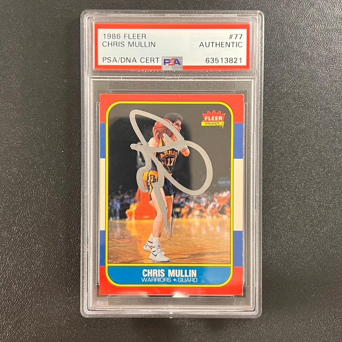 PSA Slabbed Chris Mullin Autographed 1986 Fleer #77 Basketball Card (1 of 2)