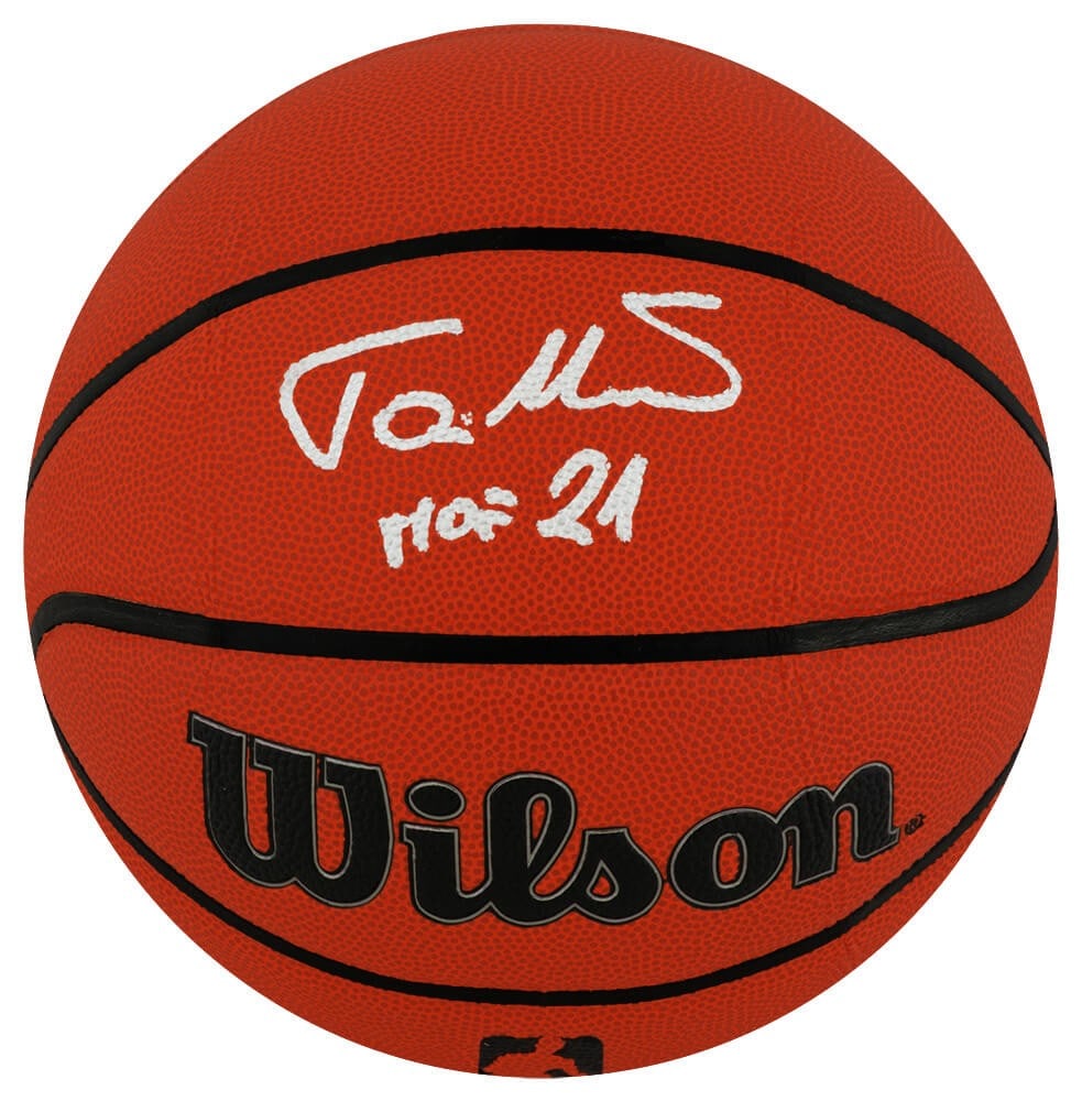Wilson NBA Basketball Hand Signed by Toni Kukoc with HOF 21 Inscription COA: Wilson NBA Basketball Hand Signed by Toni Kukoc with HOF 21 Inscription COA This Wilson Indoor/Outdoor NBA basketball is signed by Toni Kukoc and features a 'HOF 21' inscription. The ball represents K