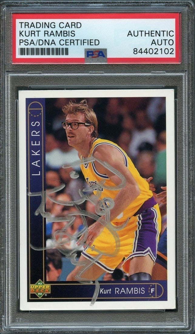 1993-94 Upper Deck Kurt Rambis Signed Card PSA/DNA Authenticated: 1993-94 Upper Deck Kurt Rambis Signed Card PSA/DNA Authenticated This listing features a 1993-94 Upper Deck #364 basketball card signed by Kurt Rambis. The autograph has been authenticated by PSA/DNA 