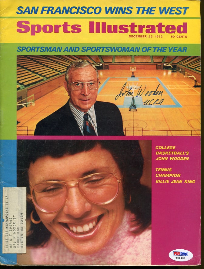 Autographed Sports Illustrated Magazine Signed by John Wooden PSA/DNA Authenticated (1 of 1)