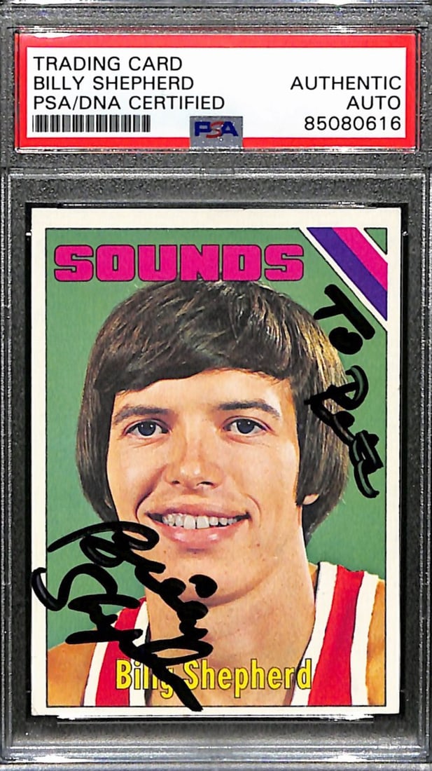 Billy Shepherd Autographed 1975-76 Topps Card #301 PSA/DNA Memphis Sounds (1 of 2)