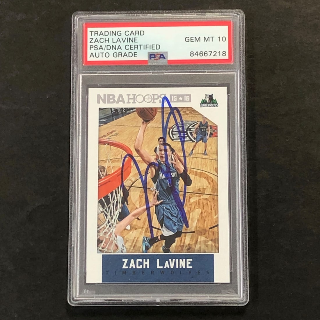 PSA 10 Zach LaVine autographed NBA Hoops #250 Timberwolves card (1 of 2)