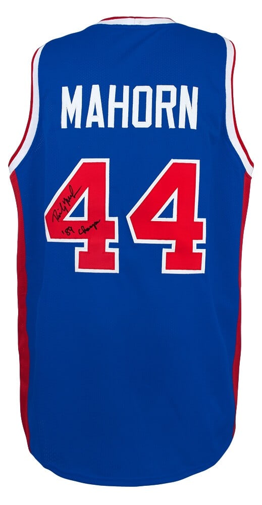 Rick Mahorn Signed Jersey Detroit Pistons '89 Champs with COA (1 of 3)