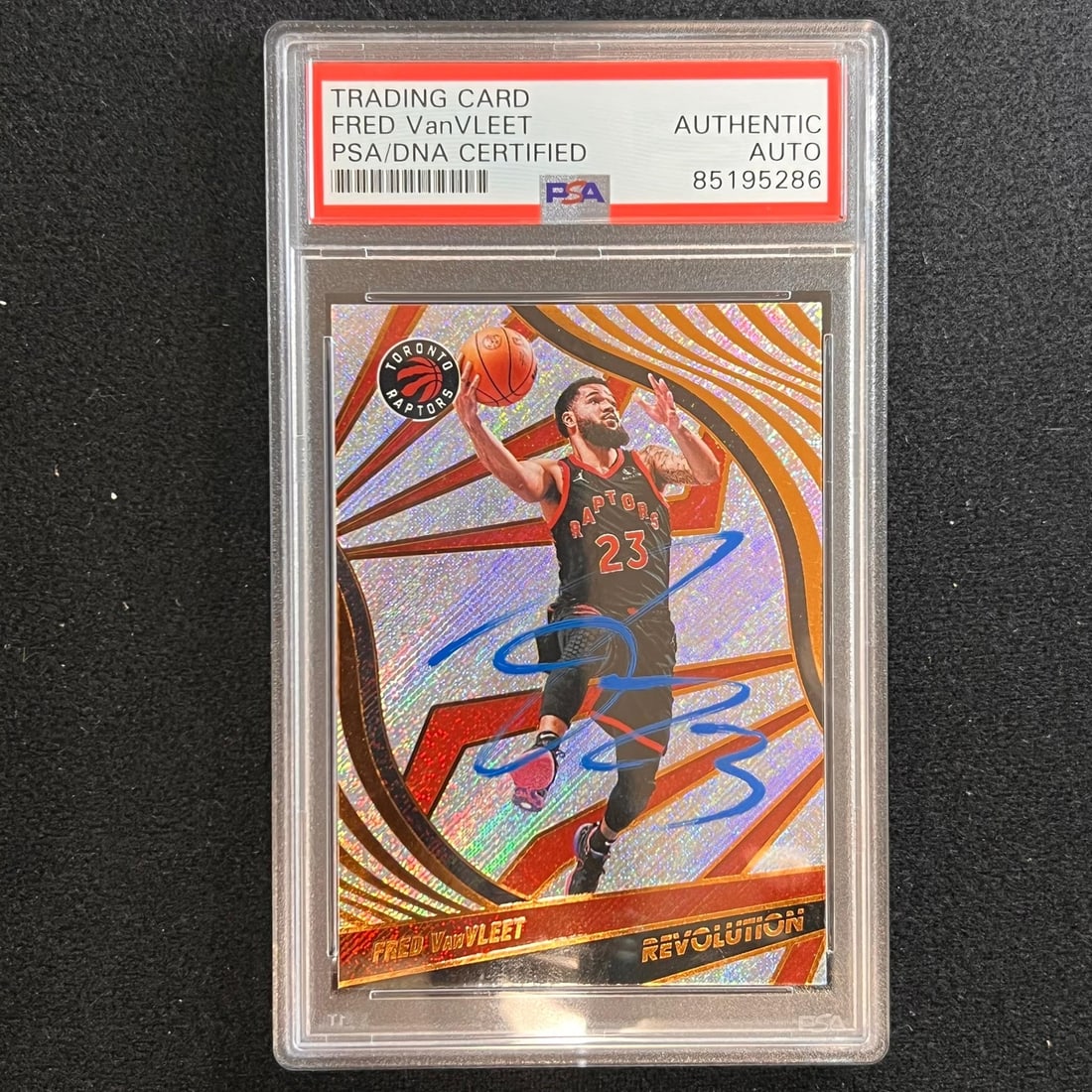 Fred VanVleet PSA/DNA Autographed Panini Revolution #98 Raptors Card (1 of 2)