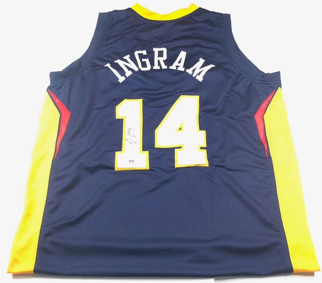 PSA DNA authenticated Brandon Ingram autographed Pelicans jersey: PSA DNA authenticated Brandon Ingram autographed Pelicans jersey This is a pre-owned stitched jersey autographed by Brandon Ingram of the New Orleans Pelicans. The jersey features Brandon Ingram's sig