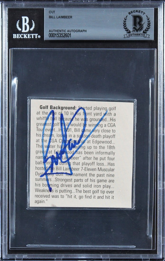Bill Laimbeer Signed 2.75x2.75 Cut Signature Detroit Pistons Beckett Authenticated: Bill Laimbeer Signed 2.75x2.75 Cut Signature Detroit Pistons Beckett Authenticated This authentic cut signature measures 2.75x2.75 inches and features the personal autograph of Bill Laimbeer, a renown