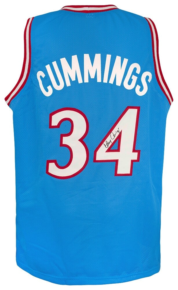 Terry Cummings Signed Blue Throwback Jersey with COA (1 of 3)