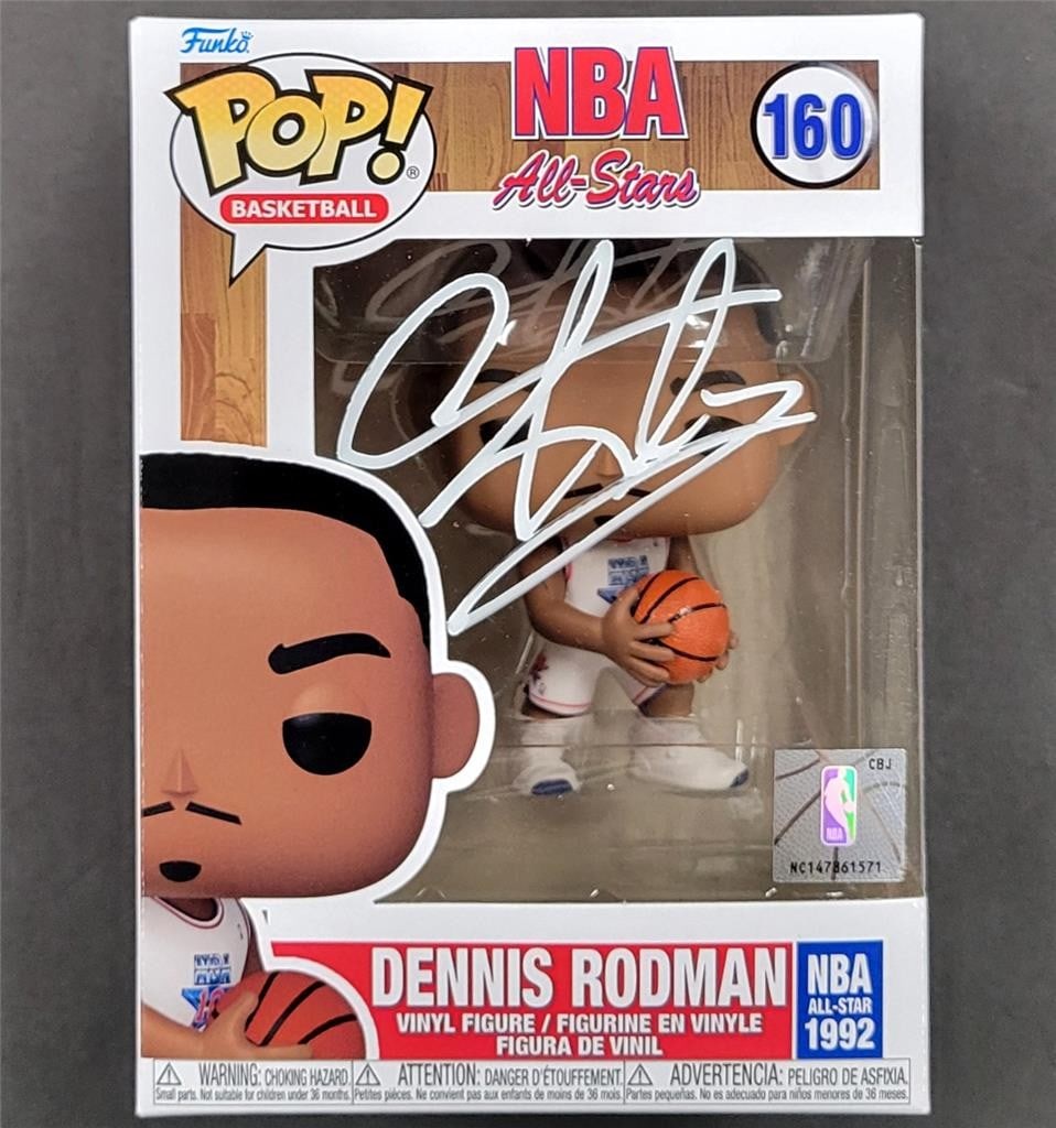 Dennis Rodman Signed Funko Pop! 1992 NBA All-Star Detroit Pistons Beckett BAS (1 of 6)