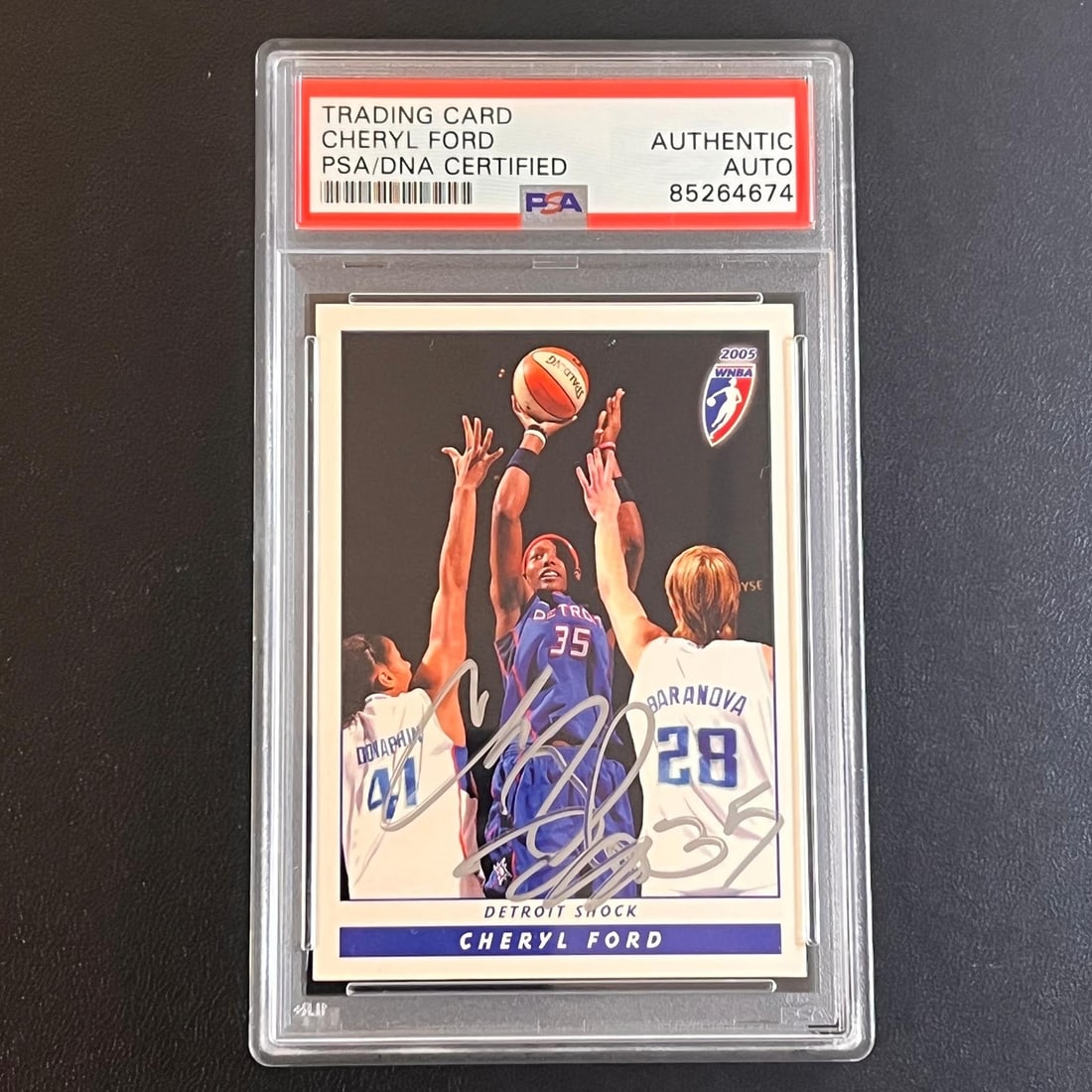 2005-06 WNBA #95 Cheryl Ford Autographed Card PSA/DNA: 2005-06 WNBA #95 Cheryl Ford Autographed Card PSA/DNA This is a 2005-06 WNBA #95 trading card featuring the signature of Cheryl Ford. The autograph has been verified by PSA/DNA Authentication Services