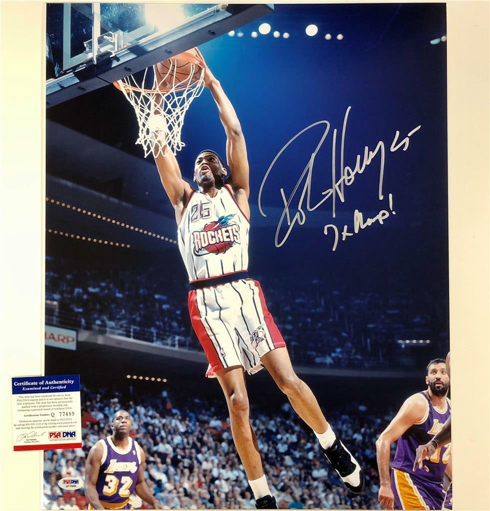 Robert Horry Signed 16x20 Photo with '7x Champ' Inscription PSA/DNA: Robert Horry Signed 16x20 Photo with '7x Champ' Inscription PSA/DNA This is an original 16x20 photo featuring Robert Horry, a celebrated basketball player known for his remarkable career with the Hous