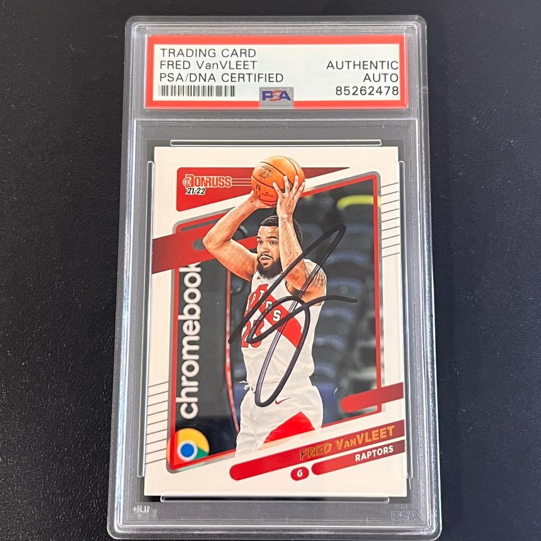 2021-22 Panini Donruss Fred VanVleet Signed Card PSA Slabbed Raptors (1 of 2)