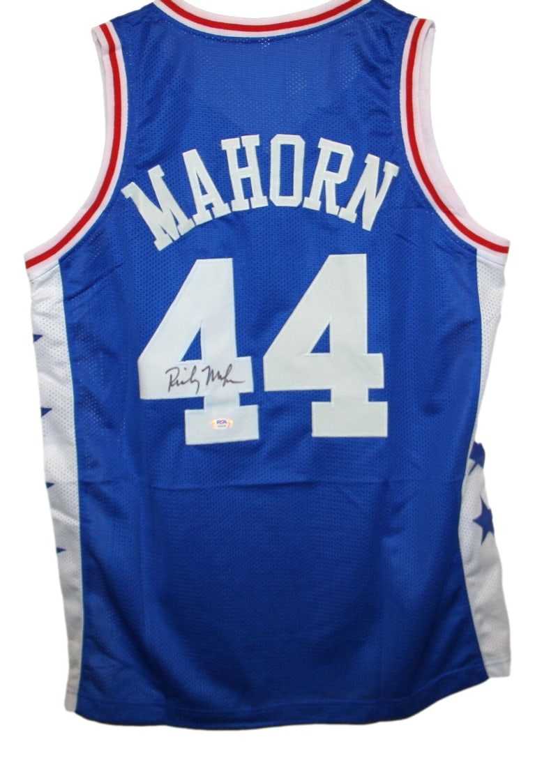 Rick Mahorn Signed Jersey Philadelphia 76ers PSA Authenticated: Rick Mahorn Signed Jersey Philadelphia 76ers PSA Authenticated Celebrate the legacy of Rick Mahorn with this autographed basketball jersey from the Philadelphia 76ers. An original piece, this jersey f