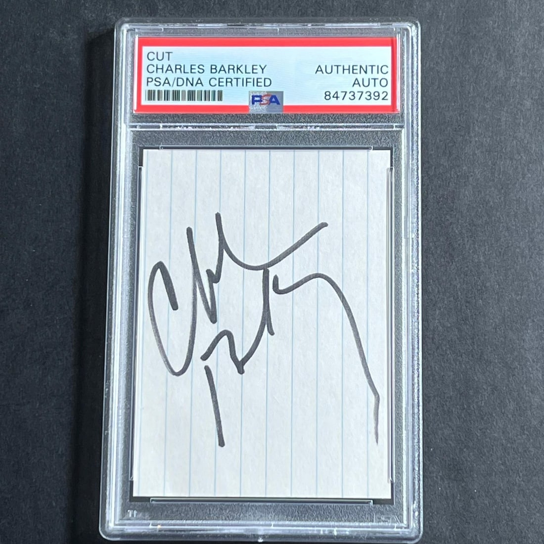 PSA DNA slabbed Charles Barkley signed cut Phoenix Suns (1 of 2)