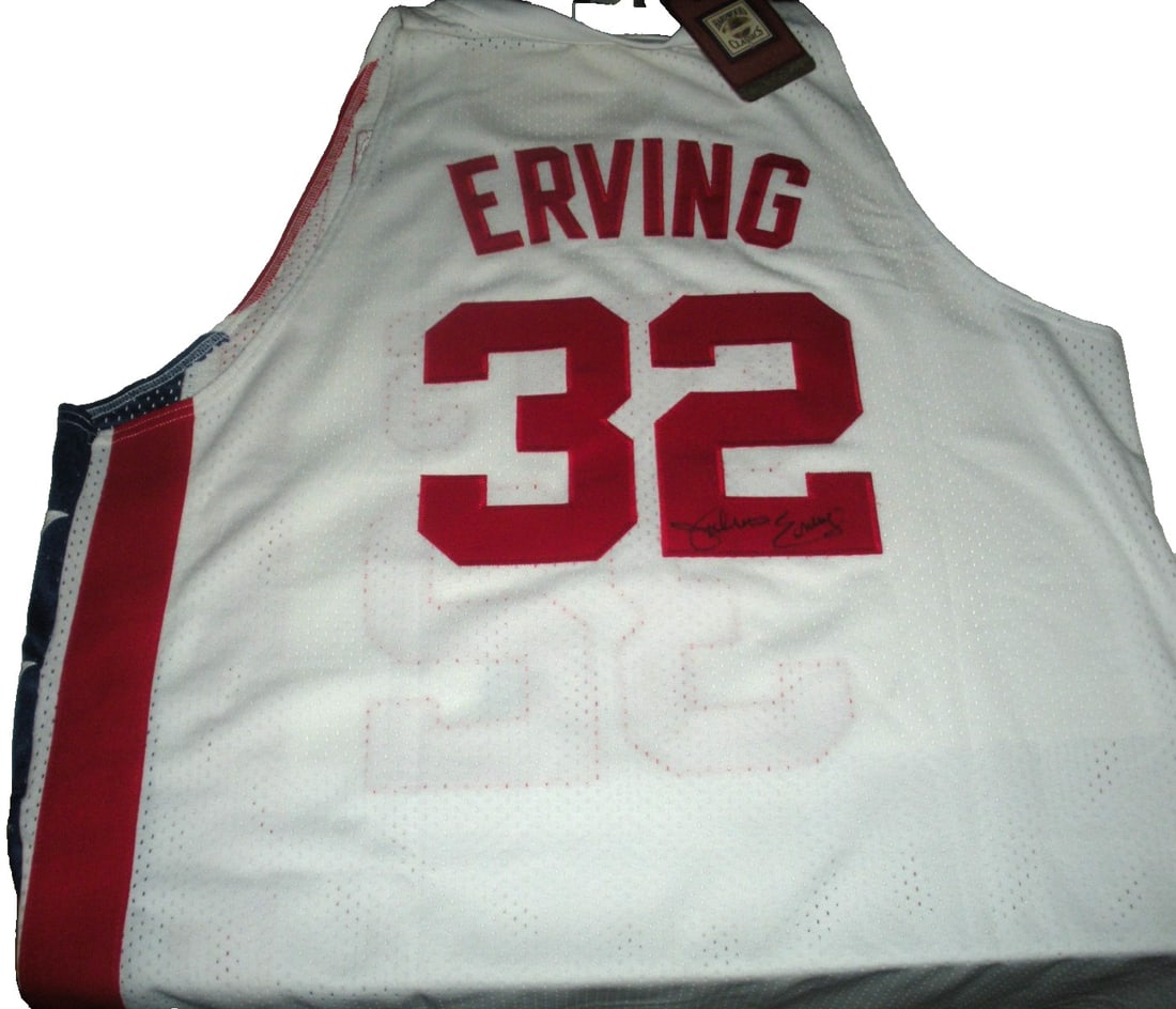 Julius Erving Signed NY Nets Hardwood Classics Jersey with COA (1 of 3)
