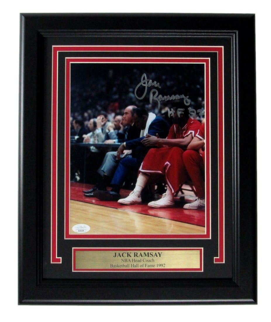 Jack Ramsay HOF Signed Inscribed 8x10 Photo Framed JSA Authentic (1 of 4)