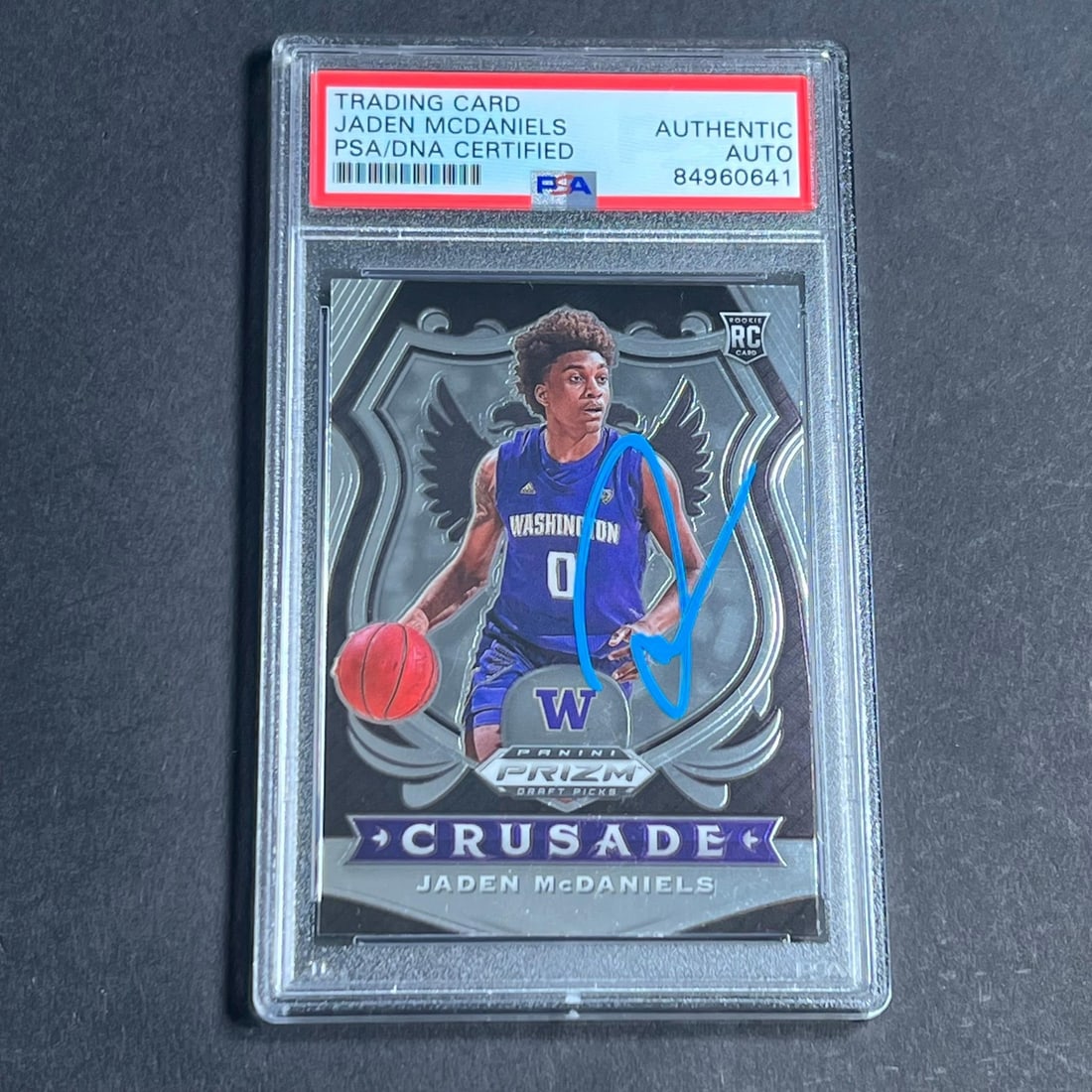 2020 Panini Draft Picks #91 Jaden McDaniels Autographed Card PSA/DNA (1 of 2)