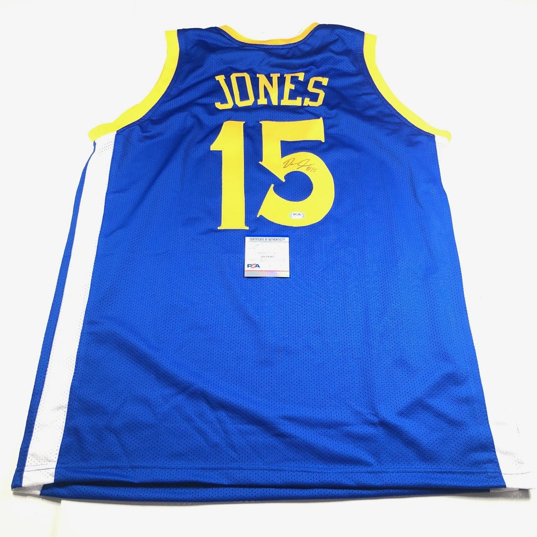 Damian Jones Autographed Jersey PSA/DNA Golden State Warriors: Damian Jones Autographed Jersey PSA/DNA Golden State Warriors This is an original stitched jersey autographed by Damian Jones, a notable player for the Golden State Warriors. The authenticity of the s