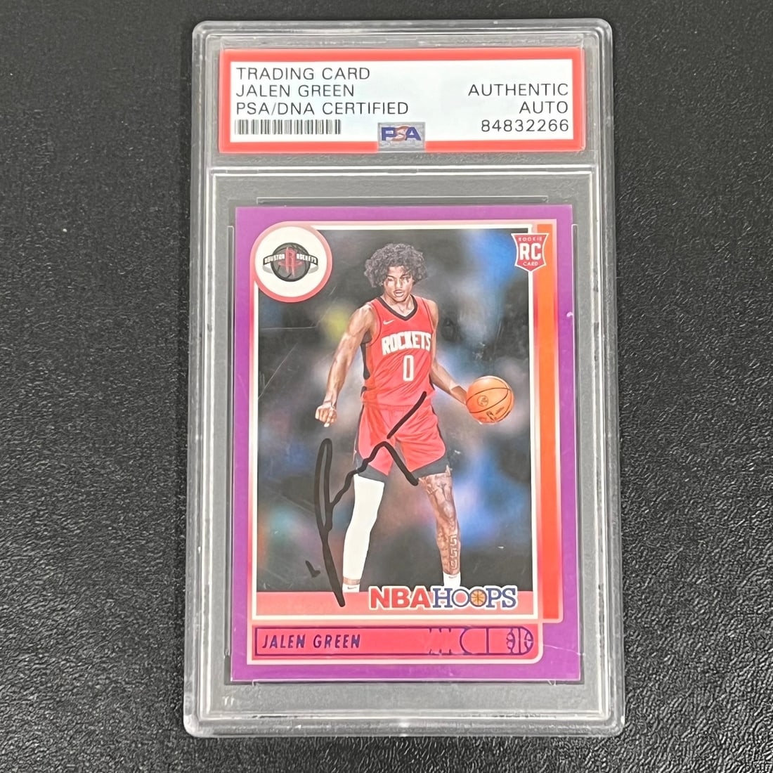 2021-22 Panini Hoops Jalen Green AUTO PSA Authenticated Rockets Card: 2021-22 Panini Hoops Jalen Green AUTO PSA Authenticated Rockets Card This is a 2021-22 Panini Hoops #218 Jalen Green rookie card featuring the Houston Rockets. The card has been professionally authent