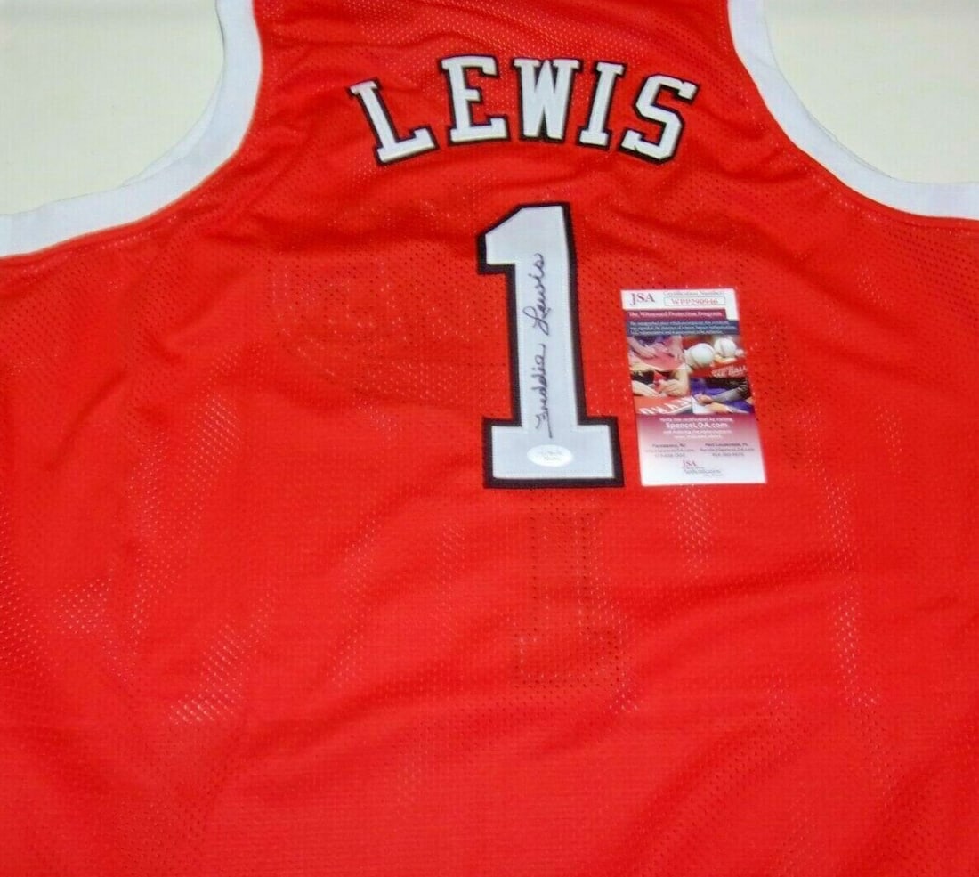 Freddie Lewis Signed Spirits of St. Louis Jersey JSA COA 3X ABA Champ 4X All-Star (1 of 2)