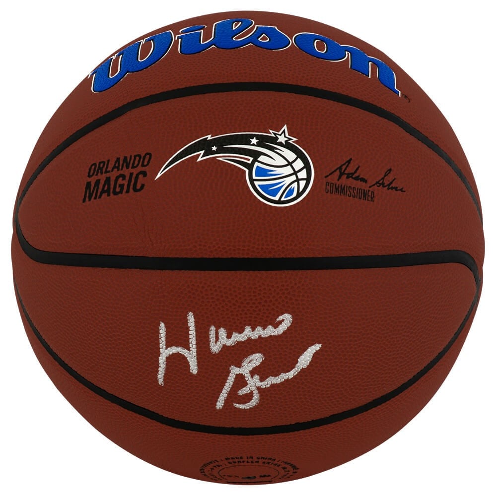 Wilson NBA Basketball Autographed by Horace Grant with Orlando Magic Logo and COA: Wilson NBA Basketball Autographed by Horace Grant with Orlando Magic Logo and COA This is a Wilson NBA basketball featuring the Orlando Magic logo, personally signed by Horace Grant. The basketball co