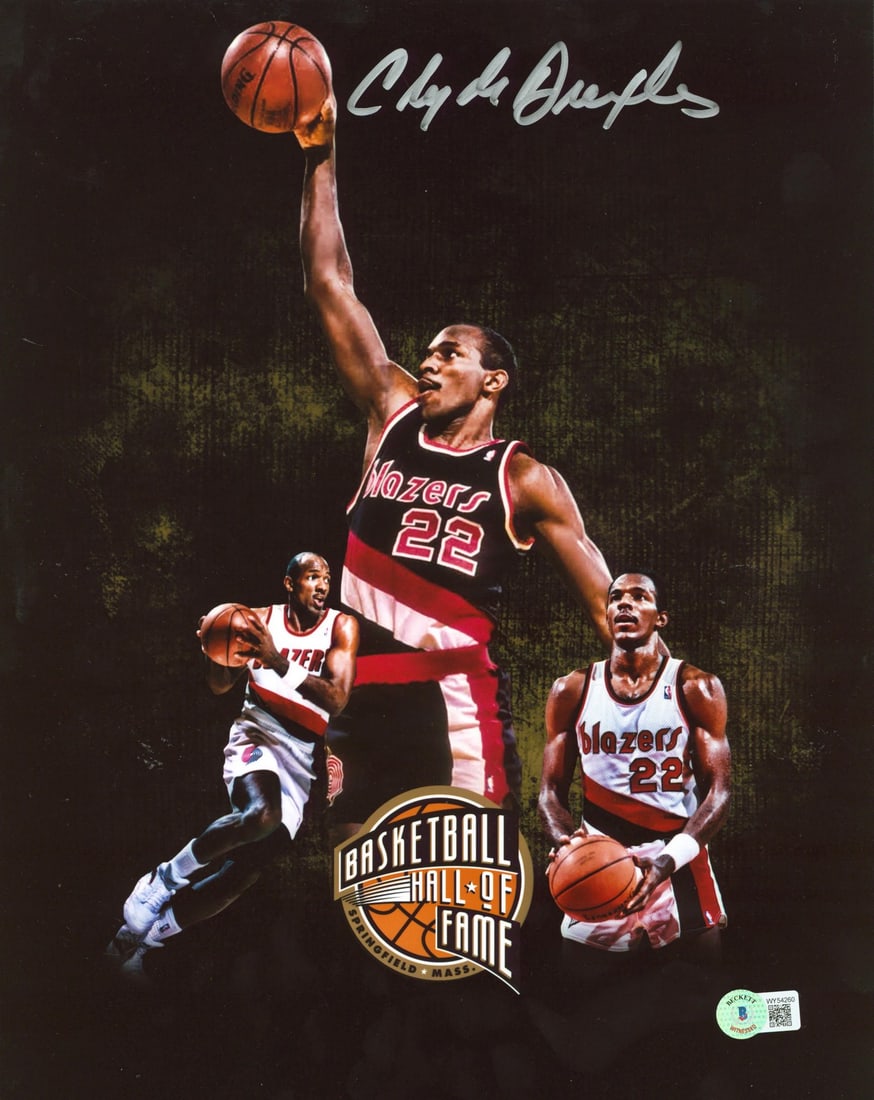Clyde Drexler Signed 11x14 Photo Collage BAS Authenticated Blazers: Clyde Drexler Signed 11x14 Photo Collage BAS Authenticated Blazers This stunning 11x14 collage photo features Clyde Drexler, a legendary player of the Portland Trail Blazers. The photo is not only a b