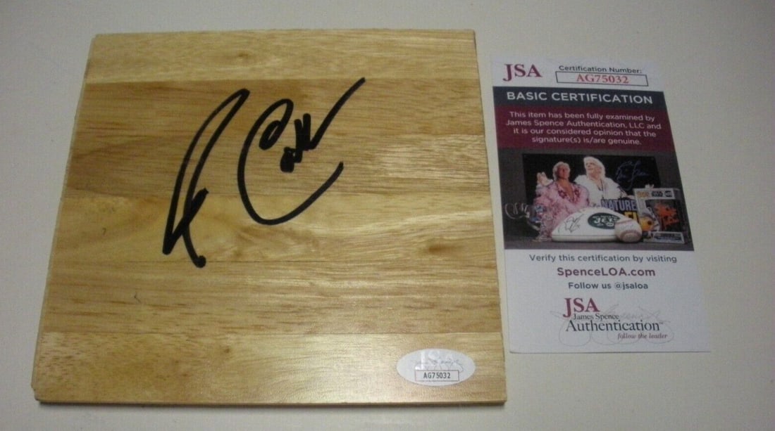 6x6 Signed Floorboard Jim Calhoun UConn HOF 2005 with JSA COA: 6x6 Signed Floorboard Jim Calhoun UConn HOF 2005 with JSA COA This is an original 6x6 floorboard signed by Jim Calhoun, commemorating his Hall of Fame induction in 2005 with the UConn Huskies. The flo